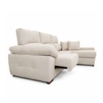 mila sofá chaiselongue oferta vista lateral en tapizado beige claro en Puerto de Sagunto