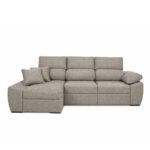 sofá chaiselongue deslizante mara con 2 cojines decorativos