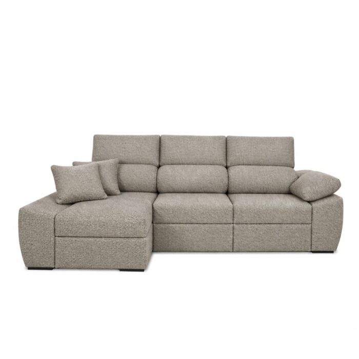 sofá chaiselongue deslizante mara con 2 cojines decorativos