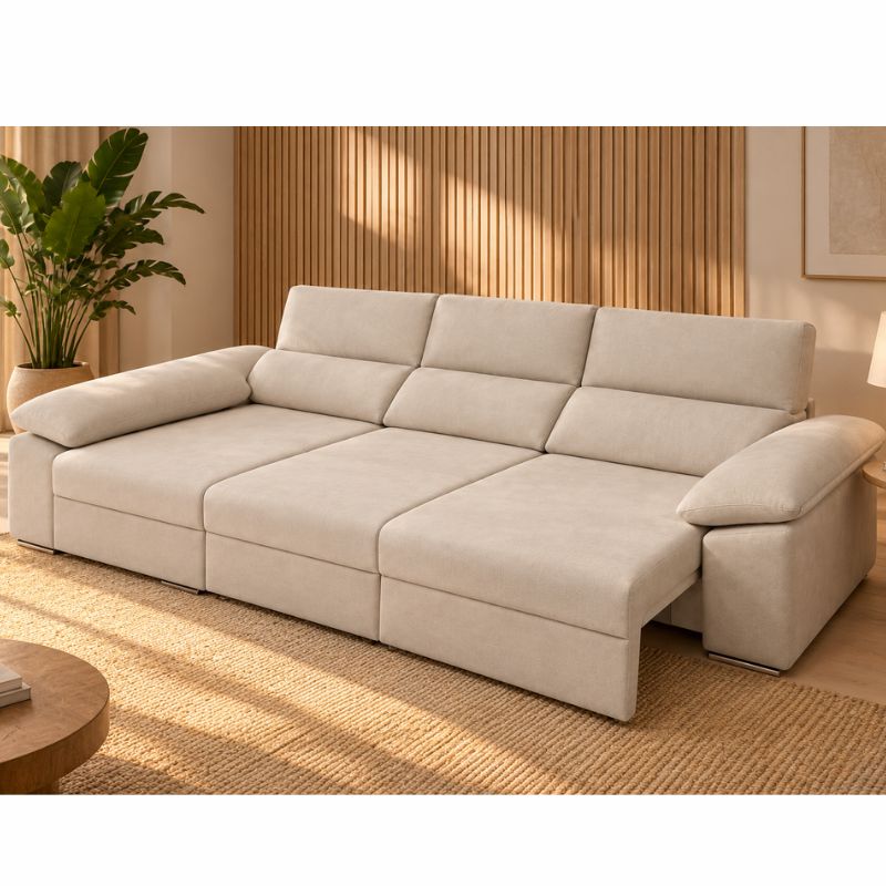 sofa-chaiselongue-mara ambiente con asientos deslizantes abiertos oferta en Puerto de Sagunto, Valencia en salón ambiente nórdico