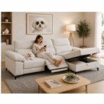 Capri Sofá Chaiselongue  Asientos Motorizados y Pata Alta - Imagen 2